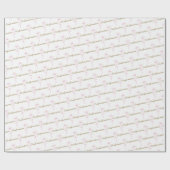 Papier Cadeau Watercolor Pink Cross Confirmation White (Plat)