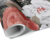 Papier Cadeau Watercolor Roses 7 (Coin rond)