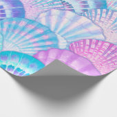 Papier Cadeau Watercolor sea shell seamless pattern. Hand drawn (Coin)