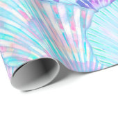 Papier Cadeau Watercolor sea shell seamless pattern. Hand drawn (Coin rond)