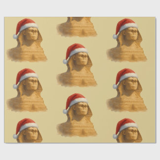 Papier Cadeau Watercolor Sphinx Santa Hat Ancient EgyptChristmas