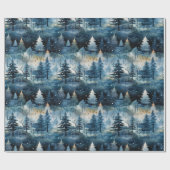 Papier Cadeau Watercolor Whimsical Winter Wonderland Christmas (Plat)