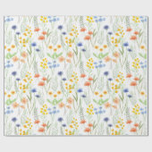 Papier Cadeau Watercolor Wildflower  (Plat)