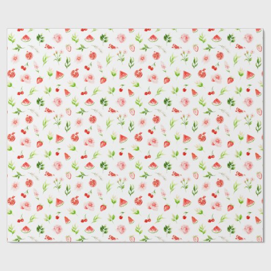 Papier Cadeau Watermelon and Pomegranate Pattern (Plat)