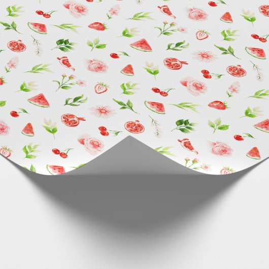 Papier Cadeau Watermelon and Pomegranate Pattern (Coin)
