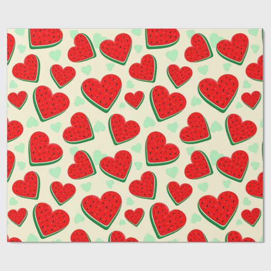 Papier Cadeau Watermelon Heart Valentine's Day Free Palestine (Plat)