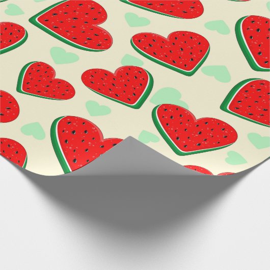Papier Cadeau Watermelon Heart Valentine's Day Free Palestine (Coin)