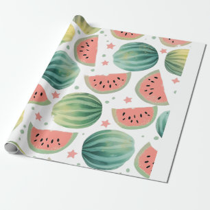 Papier Cadeau Watermelon Motif Vacances été Cadeau tendance
