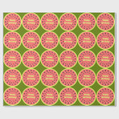 Papier Cadeau Watermelon rose Multi Joyeux Anniversaire (Plat)