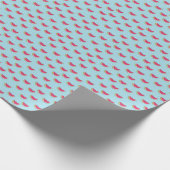 Papier Cadeau Watermelon Slices on Teal Pattern (Coin)