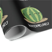Papier Cadeau Watermelonny Funny Watermelon Fruit Pun Dark BG (Coin rond)