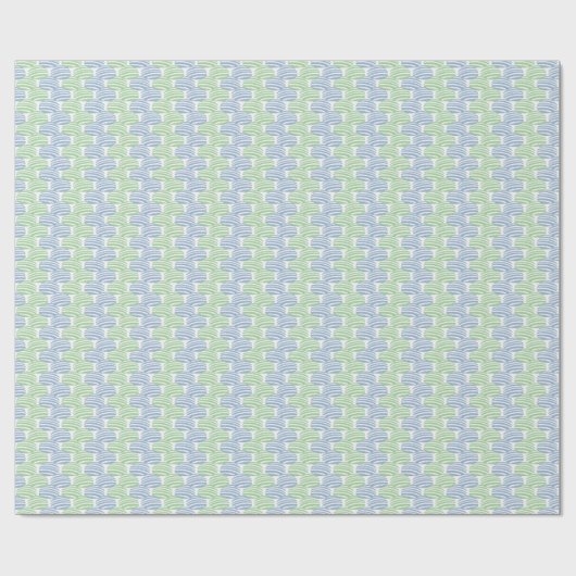 Papier Cadeau Wave Weave in Slate and Green (Plat)