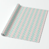 Papier Cadeau Wave Weave in Teal and Flamingo (Déroulé)