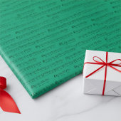 Papier Cadeau We Wish You a Merry Christmas Music in Jade Green