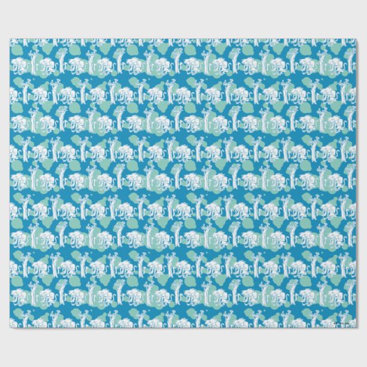 Papier Cadeau Weasel & Baboon Blue Character Pattern (Plat)