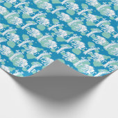 Papier Cadeau Weasel & Baboon Blue Character Pattern (Coin)