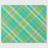 Papier Cadeau Webbing Tartan Vert (Plat)