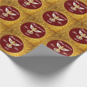 Papier Cadeau Wedding Rings Customize Gold Cross Anniversary (Coin)