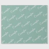 Papier Cadeau Wedding shower de script de nom personnalisé (Plat)