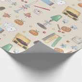 Papier Cadeau Week-end d'automne cosy et lunatique (Coin)