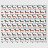 Papier Cadeau Weenie Le Peuple Dachshund 4 juillet (Plat)