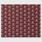 Papier Cadeau Weihnachtsmann mit Tannenbaum in 3D -  (Plat)