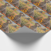 Papier Cadeau Weimaraner Chien Moisson d'automne Thanksgiving (Coin)