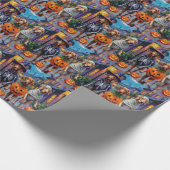 Papier Cadeau Weimaraner Trick-or-Treating in Halloween Costumes (Coin)