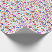 Papier Cadeau Weims, Rabbits, & Birds Otomi styled pattern  (Coin)