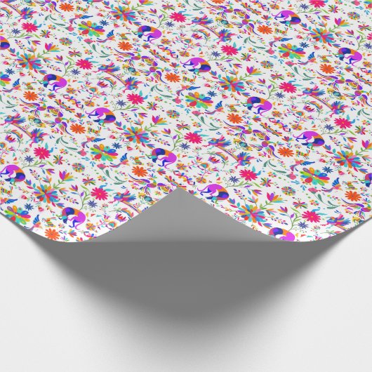 Papier Cadeau Weims, Rabbits, & Birds Otomi styled pattern (Coin)