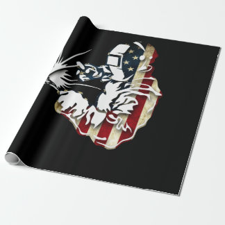 Papier Cadeau Welder American Flag USA Patriotic Welder Cadeau