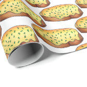 Papier Cadeau Welsh Rarebit Savoureux Fromage Toast British Food (Coin rond)