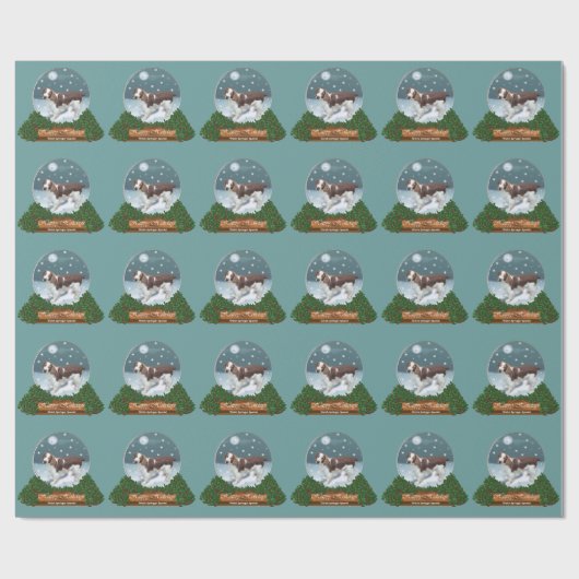 Papier Cadeau Welsh Springer Spaniel Christmas (Plat)