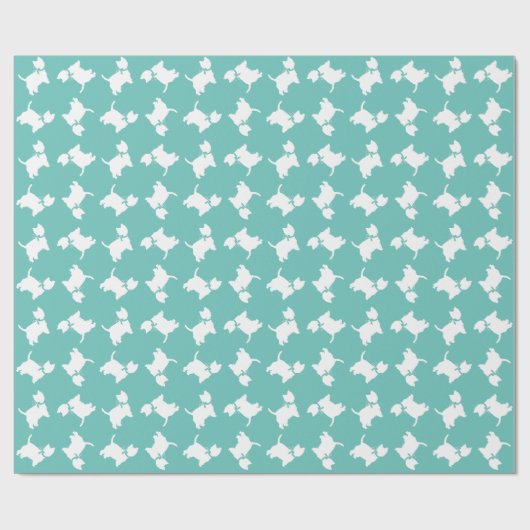 Papier Cadeau West Highland Terrier Chien Chien Chien Chien Chio (Plat)
