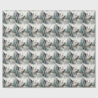Papier Cadeau West Highland Terrier Scenic Road Trip Gift Wrap