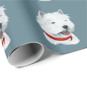 Papier Cadeau West Highland White Terrier (Coin rond)