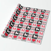 Papier Cadeau West Highland White Terrier Buffalo Plaid Custom (Déroulé)