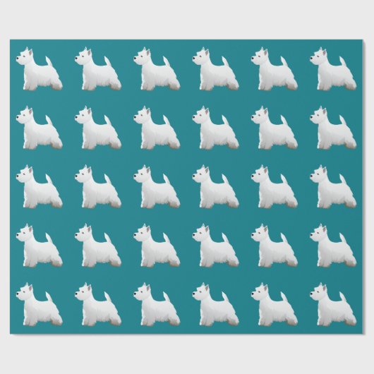Papier Cadeau West Highland White Terrier Conception de base de  (Plat)