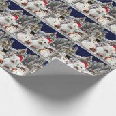 Papier Cadeau West Highland White Terrier Dog neige Casquette de (Coin)