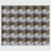 Papier Cadeau West Highland White Terrier Laissons neiger Noël (Plat)