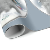 Papier Cadeau West Highland White Terrier Noël (Coin rond)