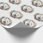 Papier Cadeau West Highland White Terrier Wire de Noël (Coin)