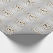 Papier Cadeau Western Belt Buckest Avec Cheval Joyeux Noël (Coin)