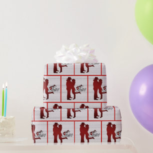 Papier Cadeau Western Couple Romantic Love Cadeau