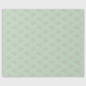 Papier Cadeau Western Cowboy Casquette Cowgirl Rodeo vert or (Plat)