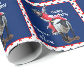 Papier Cadeau Western Rodeo Cowboy Cowgirl Mutton Busthd (Coin rond)