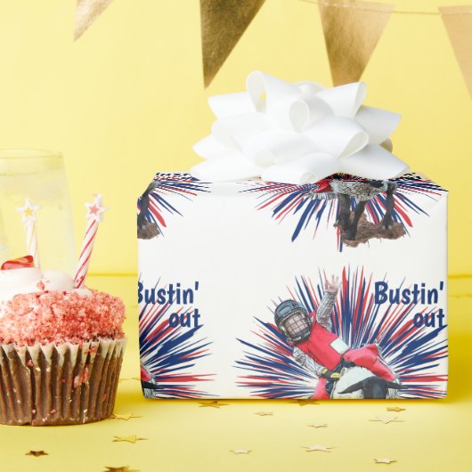 Papier Cadeau Western Rodeo Cowboy Cowgirl Mutton Buston (Fête d'anniversaire)