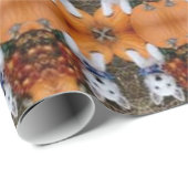 Papier Cadeau Westie Et Citrouille (Coin rond)