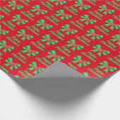 Papier Cadeau Westie Silhouette mignonne Christmas Chien & Bow R (Coin)