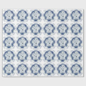 Papier Cadeau Westie sur Tartan (Plat)